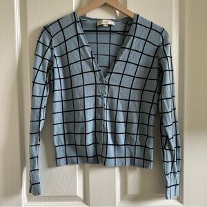 LOFT Grid Pattern Cardigan